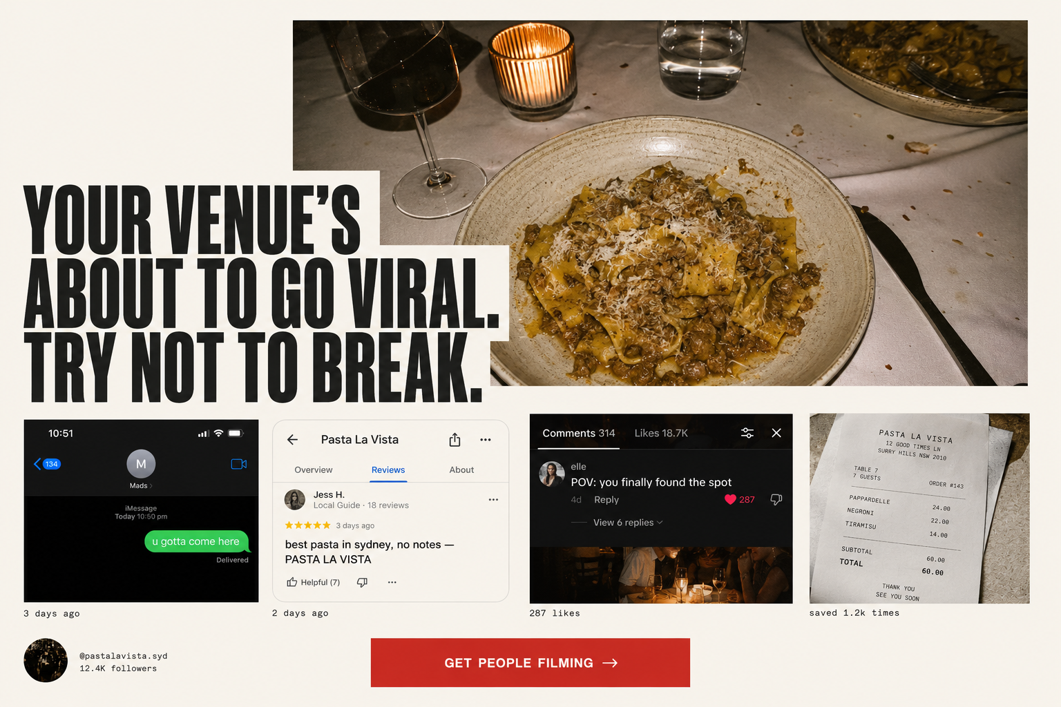 04a The Statement Feed. Instagram-feed layout, scrollable, video-first, vertical imagery.